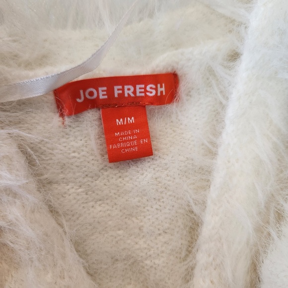 Fuzzy White Cardigan - Picture 2 of 2